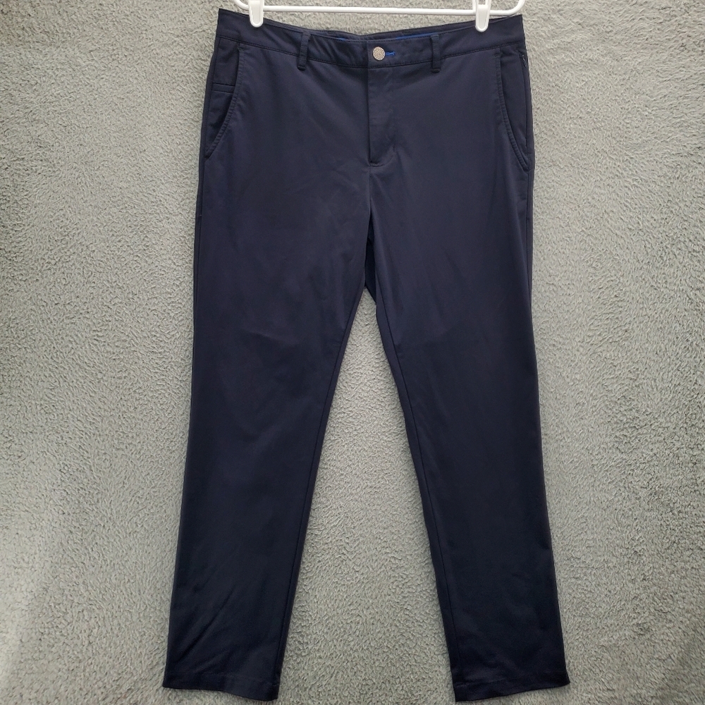 Twillory Performance Dress Pants Mens Size 34x32 Tailored Fit Blue Navy